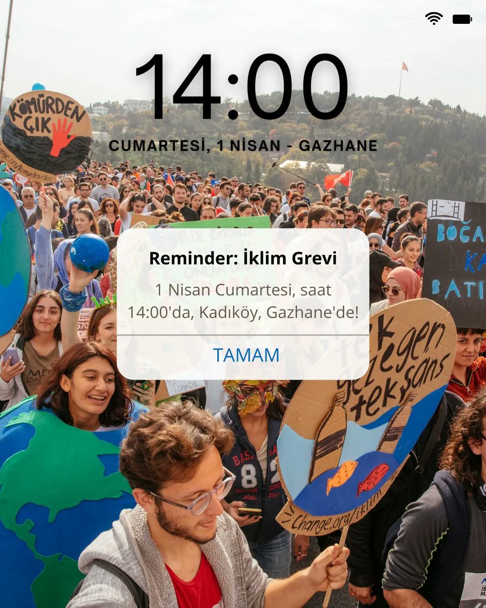 IklimOnculeri's tweet photo. İstanbul İklim Eylemi BUGÜN!

📍 1 Nisan, Cumartesi 14.00, Müze Gazhane, Kadıköy / İstanbul https://t.co/5TfsvUfaP8