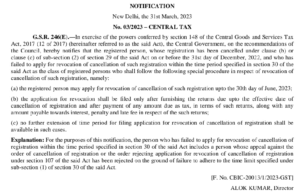 CAshubhamjain_'s tweet photo. GST Update
Revocation of cancellation date for GST registration has been extended Upto the 30th day of June,2023
#GstUpdate #GoodsAndService #Taxation #GSTCouncil #GSTReturn #GSTFiling #GSTPortal #GSTLaw #GSTCompliance #IndirectTax #GstDateExtended https://t.co/bOpurMQ0dC