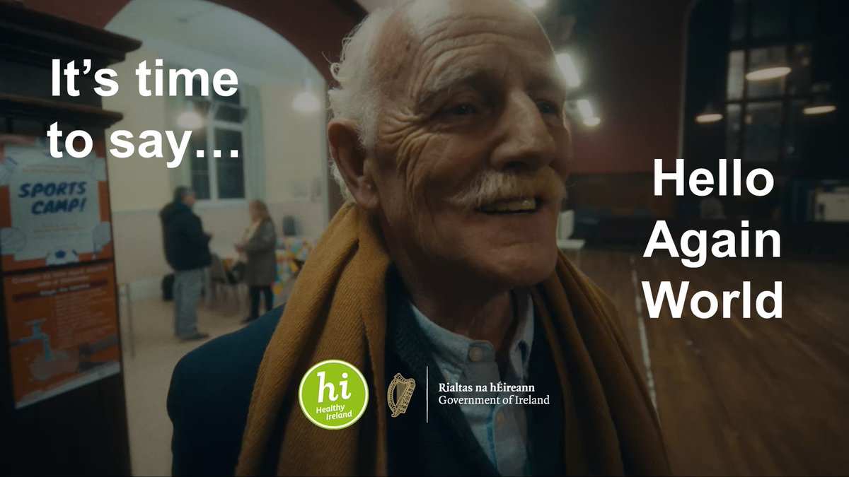 HealthyIreland's tweet image. Say Hello Again World. But building social connections is good for our healthy &amp;amp; wellbeing.
#HelloAgainWorld #SocialConnections