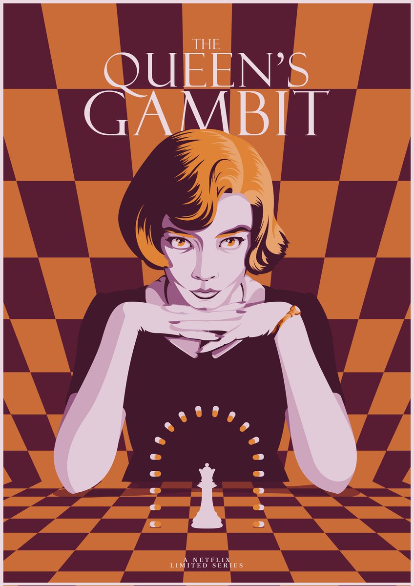 MatthewAMullins's tweet photo. Alternative Poster for The Queen's Gambit (2020)
Netflix TV Mini Series
1 Season - 7 Episodes
By Joseph Roman   @joseph_k_r    https://t.co/64PLFrl9YW
https://t.co/q7xznOgWpc    https://t.co/W1vjaErMbX
#QueensGambit #AlternativePoster #JosephRoman https://t.co/iN75U2nFUx
