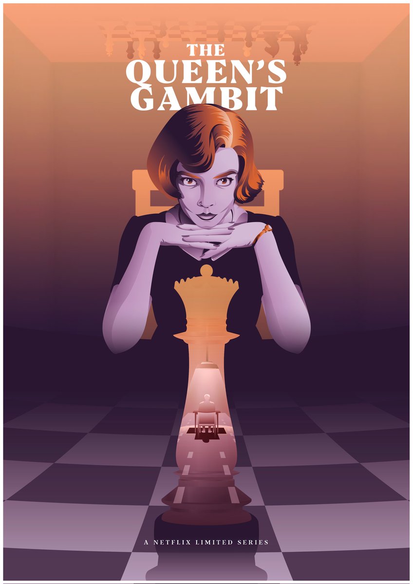 MatthewAMullins's tweet photo. Alternative Poster for The Queen's Gambit (2020)
Netflix TV Mini Series
1 Season - 7 Episodes
By Joseph Roman   @joseph_k_r    https://t.co/64PLFrl9YW
https://t.co/q7xznOgWpc    https://t.co/W1vjaErMbX
#QueensGambit #AlternativePoster #JosephRoman https://t.co/iN75U2nFUx