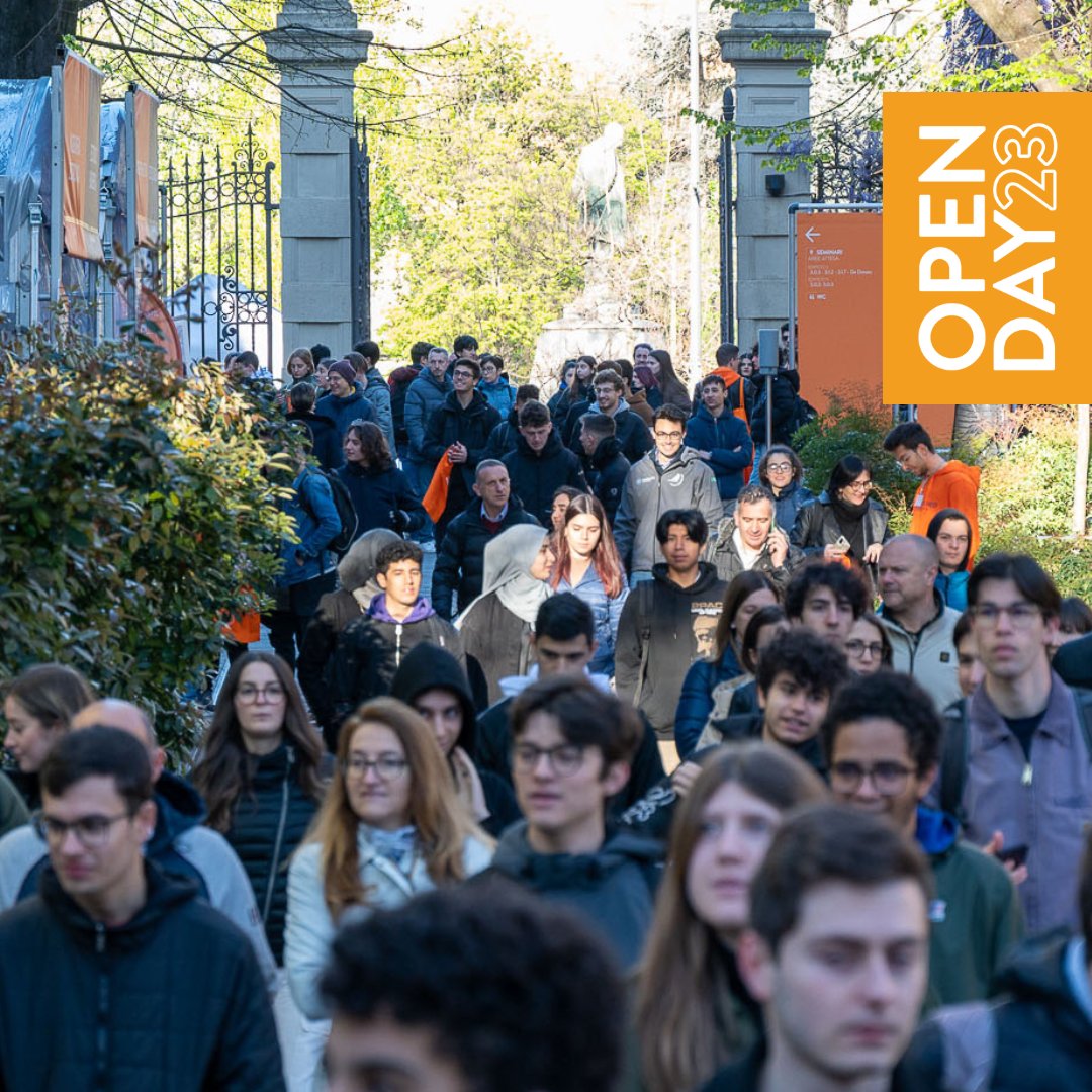 polimi's tweet photo. Oggi l'Open Day 2023. Le porte del Politecnico di Milano si aprono per le future studentesse e i futuri studenti!
#opendaypolimi
https://t.co/PtwoPN8WJC https://t.co/GmgbrveNfd