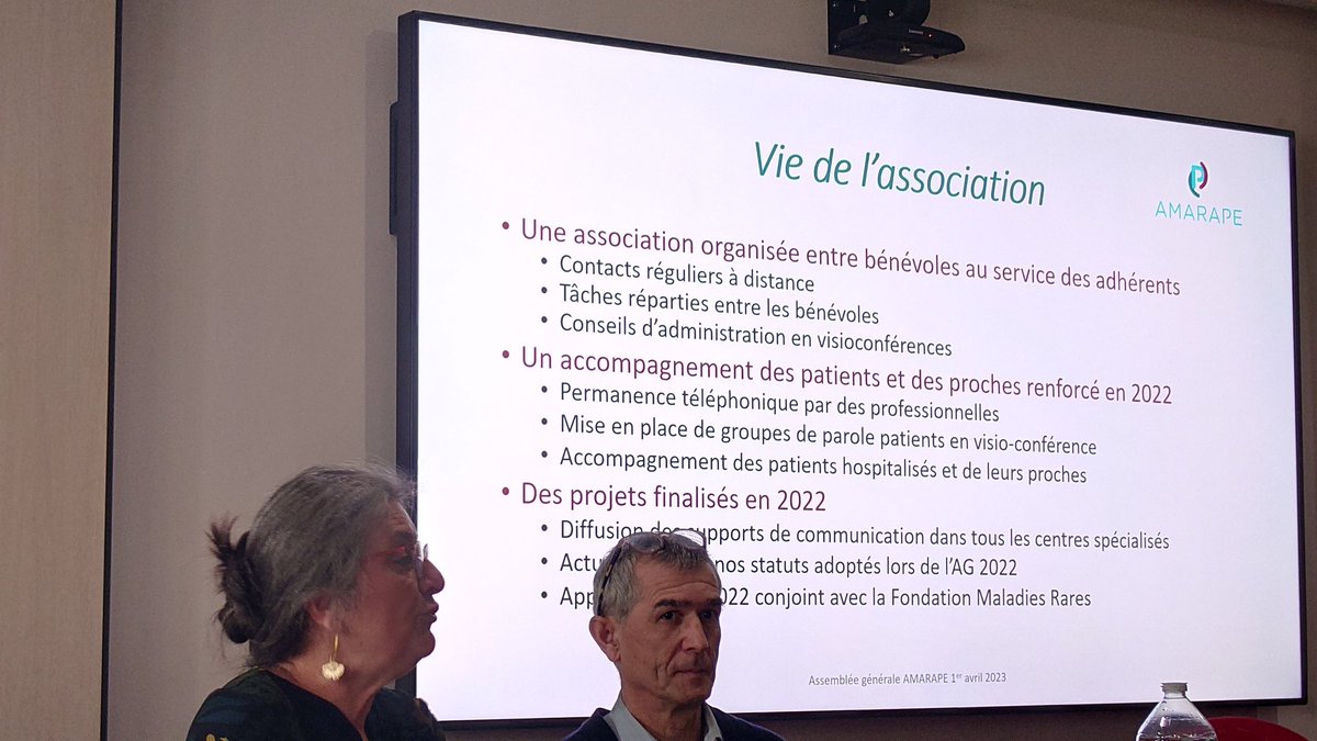 AssocAmarape's tweet photo. #AG2023 #AMARAPE
Présentation de la vie de l'association, des bénévoles qui contribuent à la vie d' @AssocAmarape
#MaladiesRares #RareDisease
@AllianceMR @CHUdeLyon @RENAPE_Network https://t.co/qq07uxHWyD