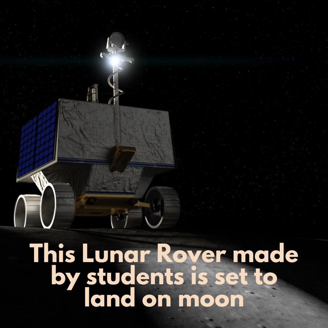 This #LunarRover is specially designed by the students of #CarnegieMellonUniversity and is ready to jet off to the moon.