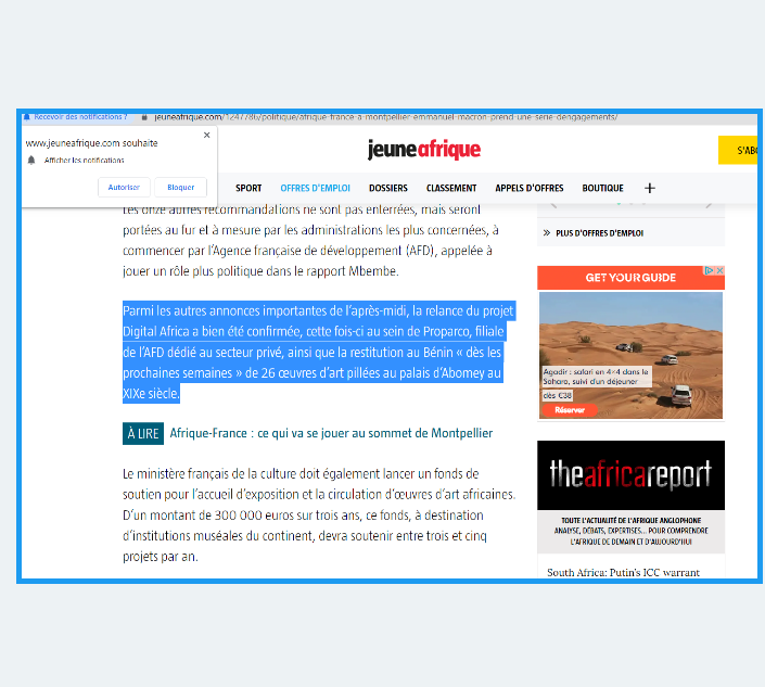 Migrentenquete's tweet photo. @EmmanuelMacron et son délirium de vouloir numériser l'afrique
dossier Digital Africa (structure boiteuse) avec la complicité de PROPARCO (filliale AFD)
👉2 653 600 000 dont 2 300 000 000€ capital risque https://t.co/XIUdtvS2we