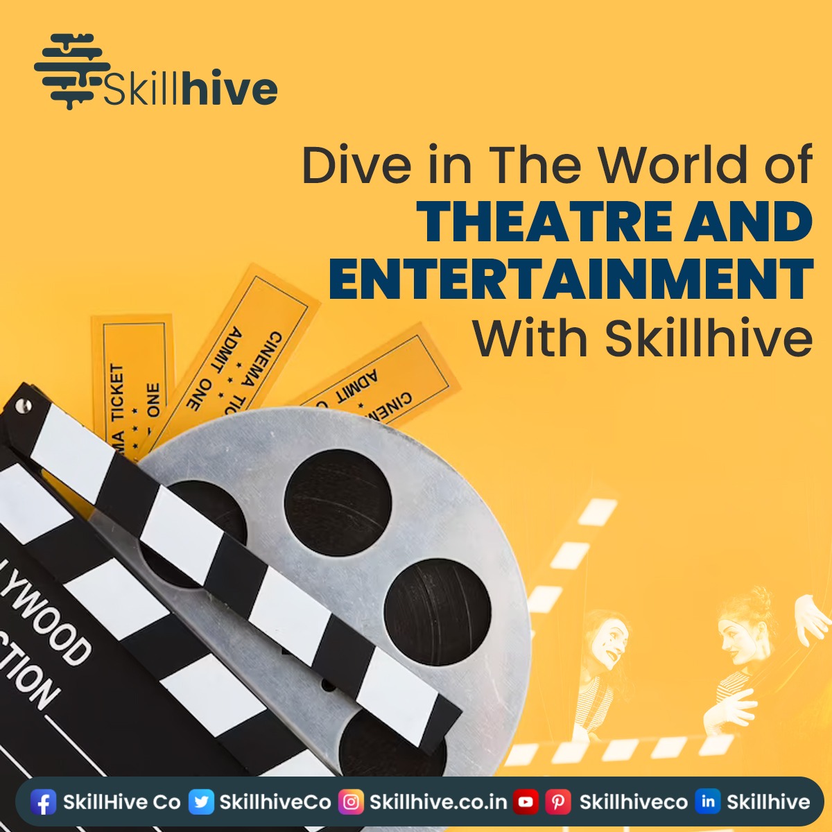 Ready to unleash your inner performer? Connect with #Skillhive and dive into the fascinating world of theatre and entertainment. 

#TheatreClasses #PerformingArts #ActingSkills #DramaClasses #StagePerformance #Improve #TheatreLife #CreativityUnleashed #HobbyClasses