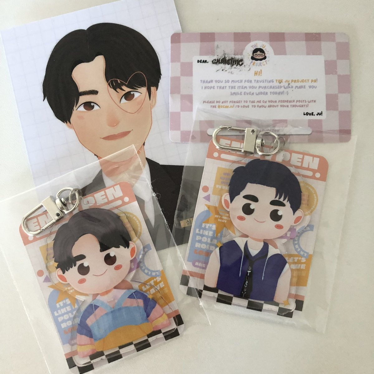 snowjayke's tweet photo. 💌 #snwjykeMails ᵕ̈ 〖 040123 〗

— My manifesto Jake and Jay keyrings arrived today 🥹 They’re soo pretty!!! I love them! ♥️ Thank you also for the Jake postcard @thejuprojectph 🫶🏻

꒰ #dearju ꒱ https://t.co/pJAxucsJWH