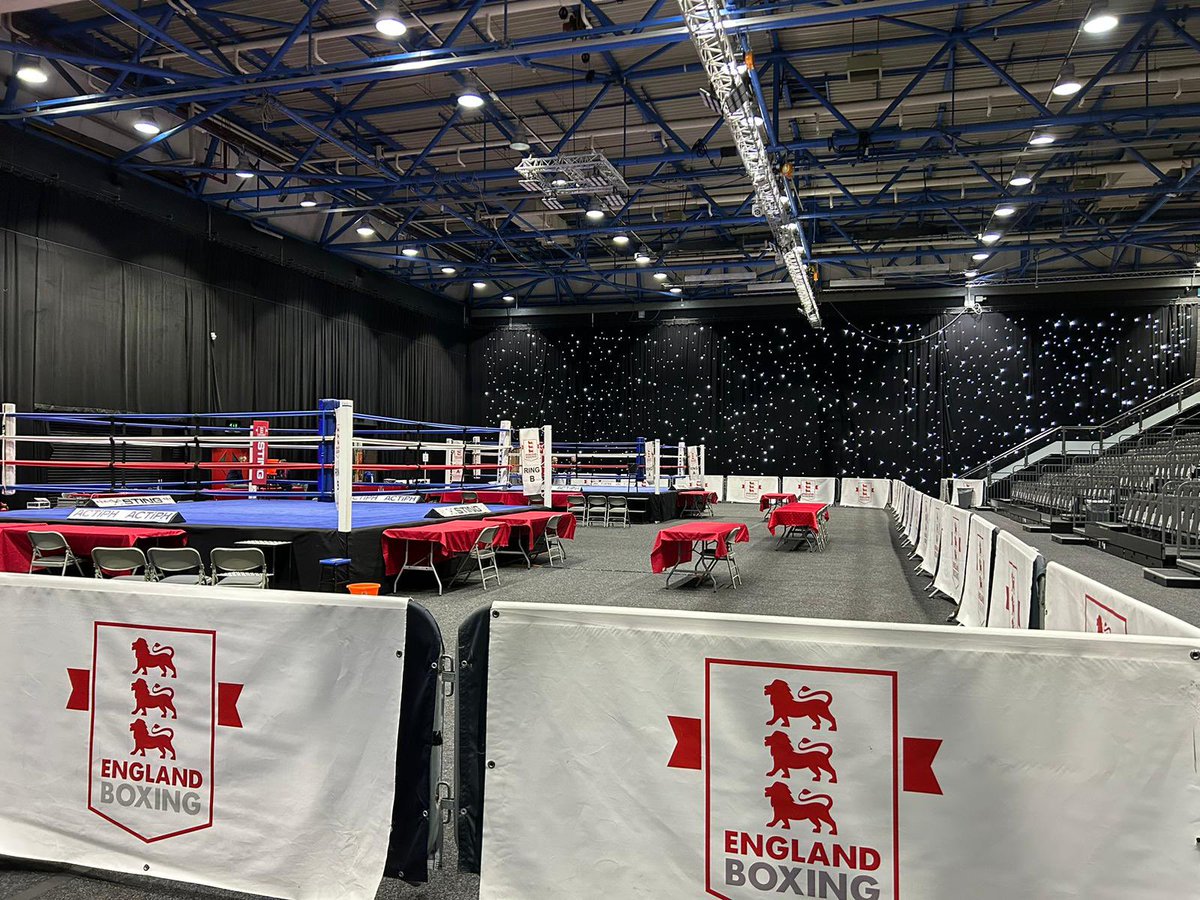 Set up for this afternoons Pre quarter bouts 🥊 <a href="/England_Boxing/">England Boxing</a> <a href="/CalliB83/">Calli Bushell</a>