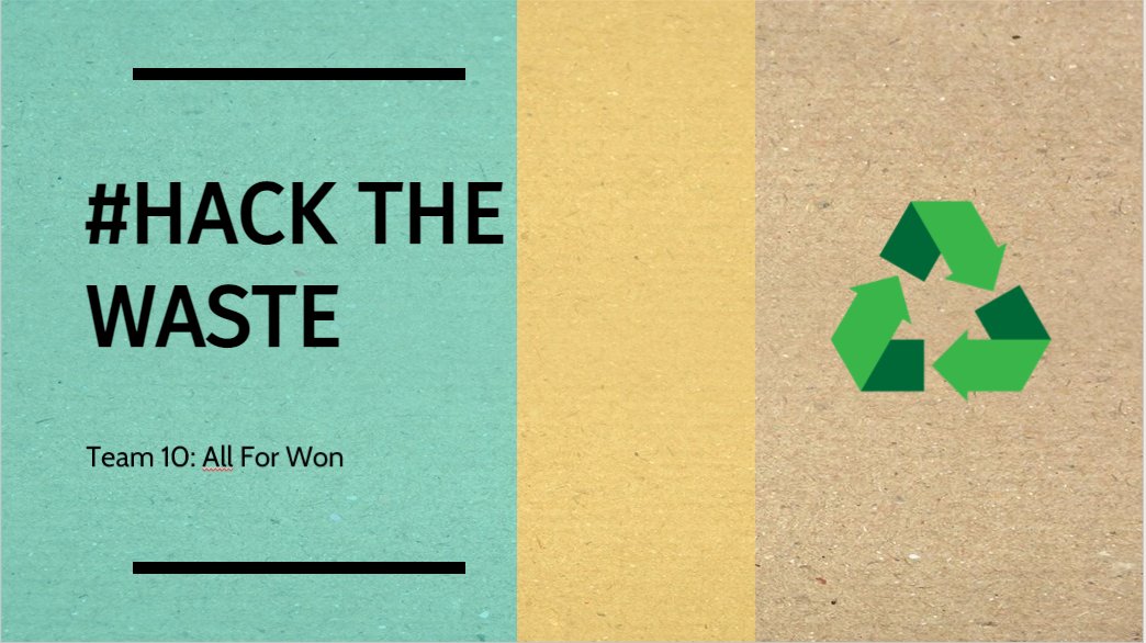 Team "All 4 Won" proposed an innovative solution - a smart bin that could scan barcodes on cups and plates. #hackthewaste #ZAAO challenge