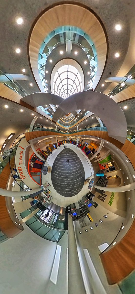 JomoUnscripted's tweet photo. Thankfully the staircases don’t move. 

#liverpool #panophotos #panoramic #insta360x3 #library #liverpoolcentrallibrary @insta360 @PanoPhotos @Lpoolcentlib https://t.co/chajTcZ3pT