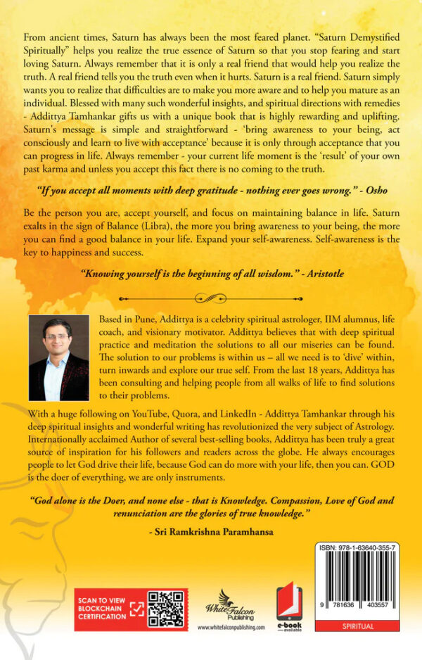 addittya7's tweet image. Saturn has always been the most feared planet. “Saturn Demystified Spiritually” Book By Acharya Addittya Tamhankar helps you realize the true essence of Saturn so that you stop fearing and start loving Saturn.
know more.
youtube.com/watch?v=M38oyG…

#AddittyaTamhankar #AstroInsights