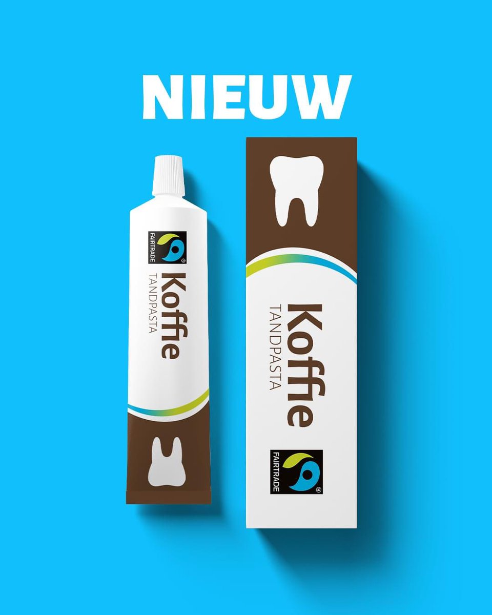 FairtradeNL's tweet photo. Vanaf vandaag is de #Fairtrade Koffie Tandpasta verkrijgbaar in elke supermarkt 🦷! Da's koffiedrinken, tandenpoetsen én impact maken tegelijkertijd. Ga jij ‘m kopen 🫶🏻? #1april https://t.co/IJ8XOTOdcU