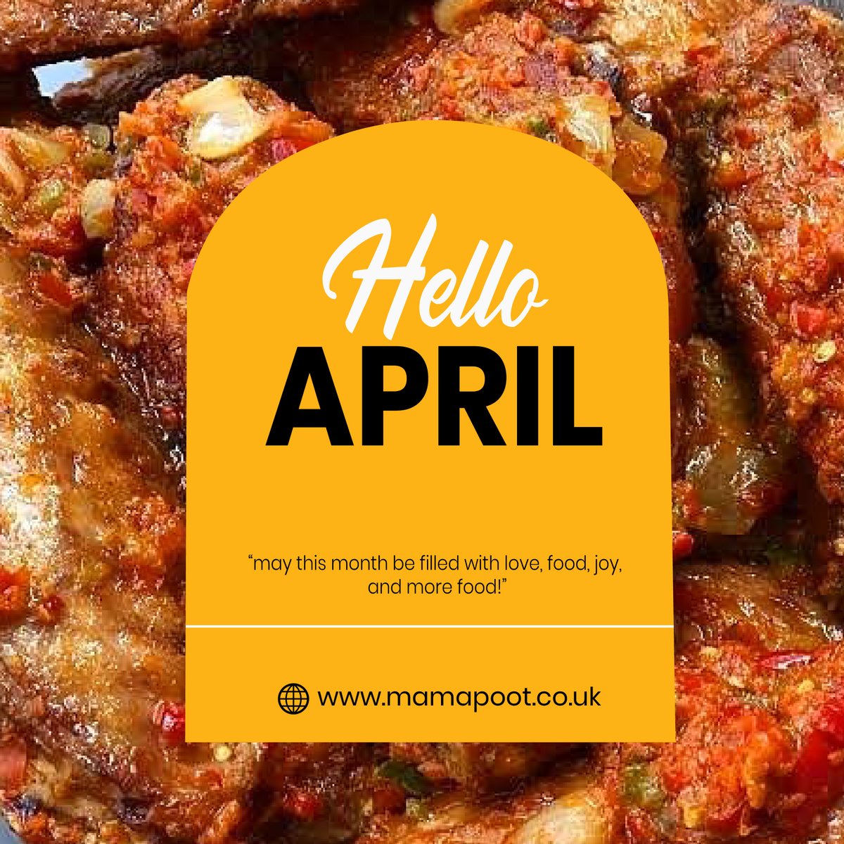 mamapoot1's tweet photo. Happy New Month of April Mamapoot foodies🥰
I’m officially welcoming y’ll to a special month😍
We are so excited for all the goodies we have in store for you this month!
#newmonth #april2023 #aprilfood #trending #nigerianstudentsinuk #ghaniansinuk #food #foodies https://t.co/PKF1KOHDEp