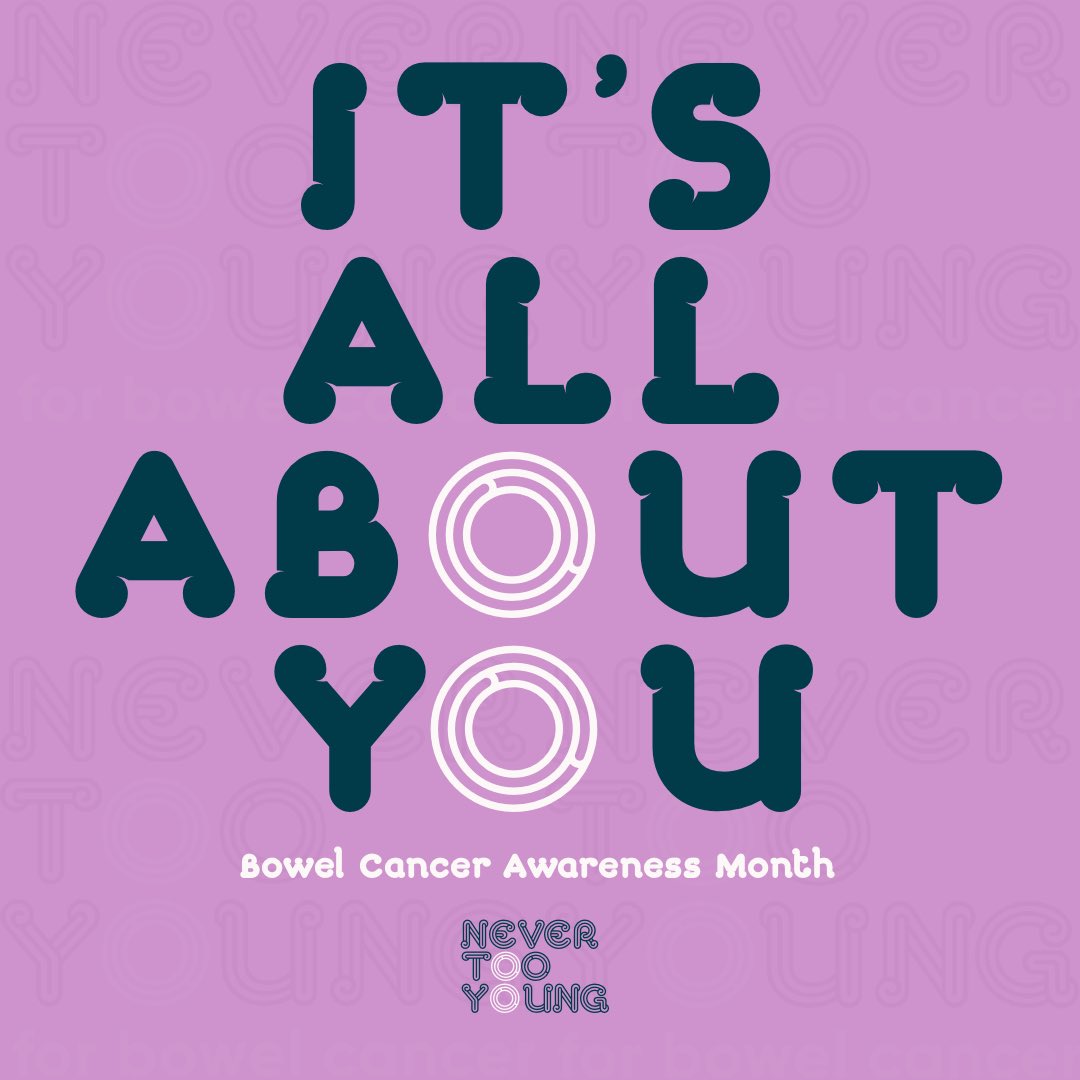 April is #bowelcancerawarenessmonth & this year it’s about 🙋‍♂️You who has bowel cancer 🙋🏿You who is in remission 🙋‍♀️You who have loved ones with it It’s all about YOU Check here for more: shorturl.at/tGMNW #nevertooyoung