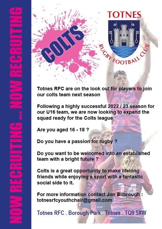 Colts 2023 / 24 Season #Pitchero
pitchero.com/clubs/totnes/n…