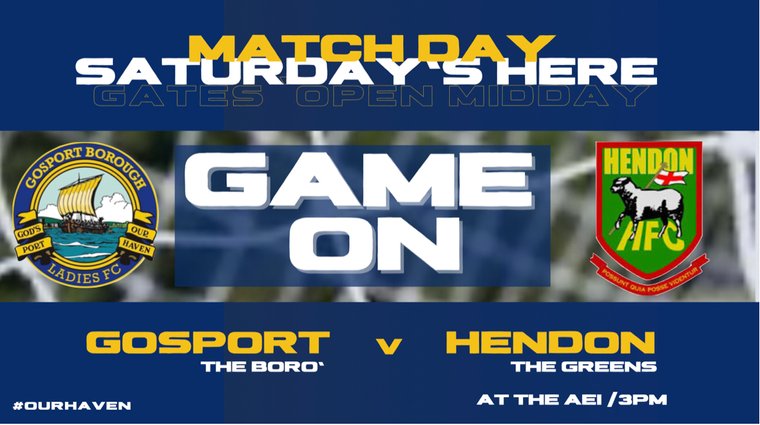 Matchday - Big Game On - BORO’ v Hendon is ON - Gates Open Midday gosportboroughfc.com/news/matchday-…