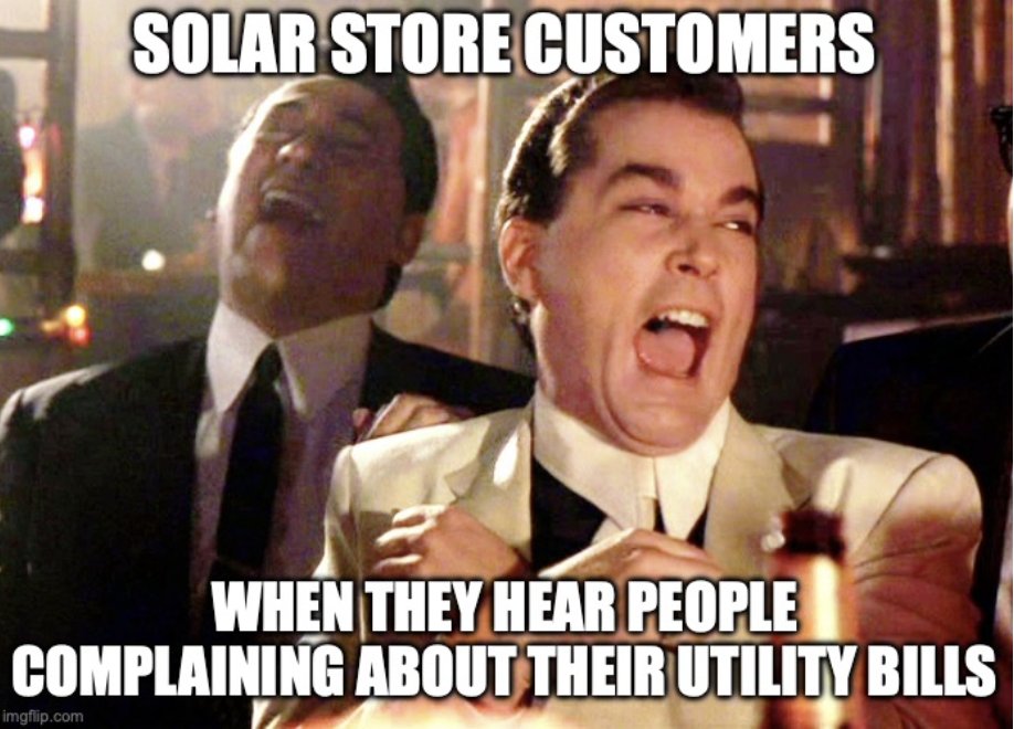Now, we don’t advocate being smug about freeing yourself from rising utility bills.
But we’re not against it either…
#Renewables #SolarPower #SolarPanels #Solar #energy #cleanenergy #offgrid #preppers #prepper #survival #farm #homestead #rurallife #lightingtheworld #freeen