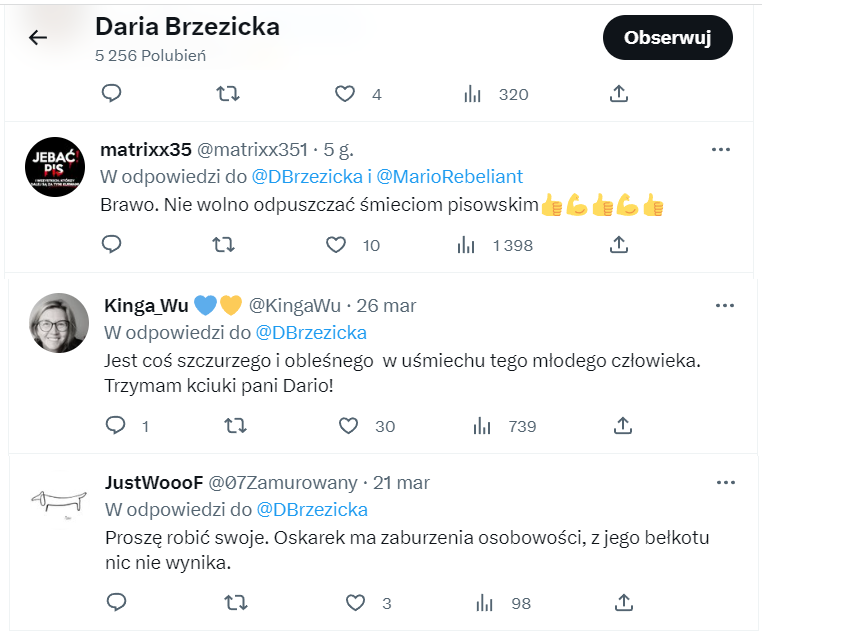HubnerrMax's tweet photo. Ulubienica ośmiogwiazdkowców, Daria Brzezicka, studentka UW, działaczka polityczna opozycji.
W imię "wolności" stała się twarzą działań żywcem wyjętych z głębokiego PRL, a to, jaki język lubi , tylko pokazuje, że jedyną osobą, która powinna zostać usunięta z uczelni, jest ona. https://t.co/5RryOpSt5A