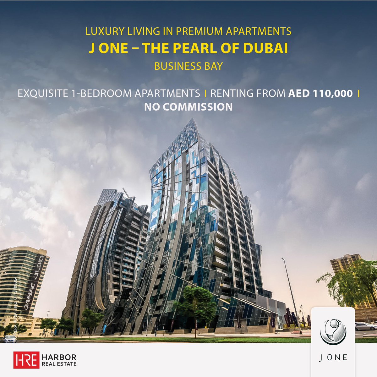 J ONE - THE PEARL OF DUBAI
BUSINESS BAY

To capture this golden opportunity &amp; enjoy professional rental advice, contact Harbor Real Estate, the only agency to receive gold ranking 6 times in a row by Dubai Land Department.
+971 4 325 1616
+971 50 916 6543