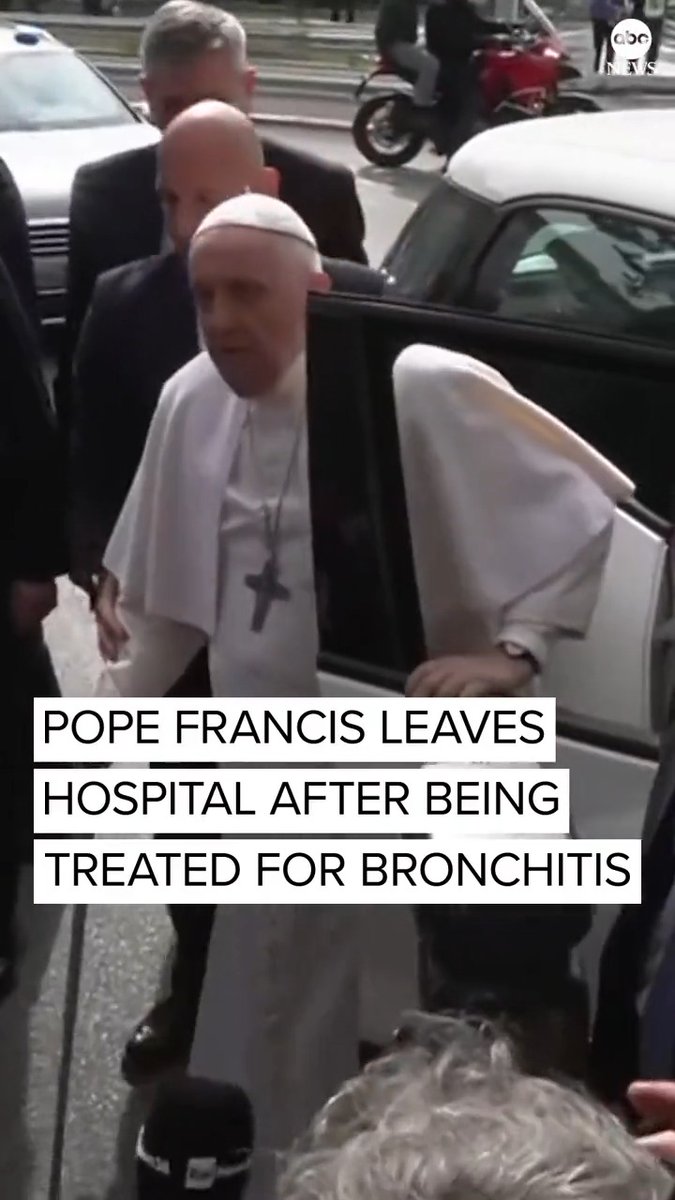 BREAKING: Pope Francis was discharged from the hospital on Saturday