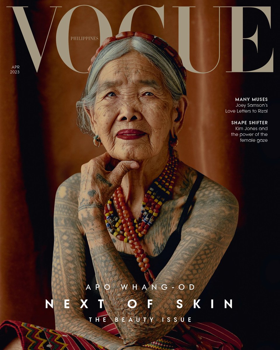 À 106 ans, la tatoueuse Apo Whang-Od devient la personne la plus âgée en couverture de Vogue ✨