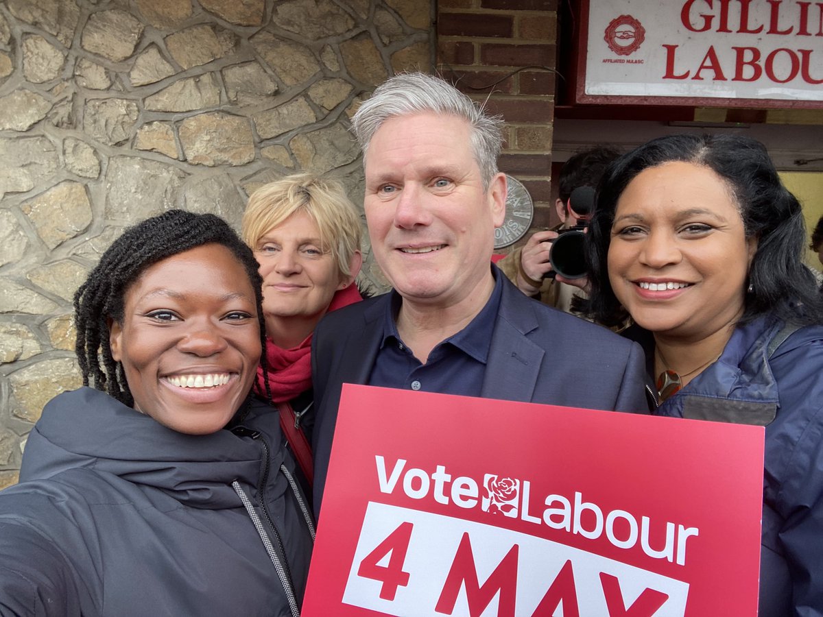 Out canvassing in Medway with ⁦<a href="/Keir_Starmer/">Keir Starmer</a>⁩ ⁦<a href="/JanetDaby/">Janet Daby MP</a>⁩ ⁦<a href="/eva_loveseurope/">Eva Stamirowski</a>⁩ #TurnMedwayRed #🌹