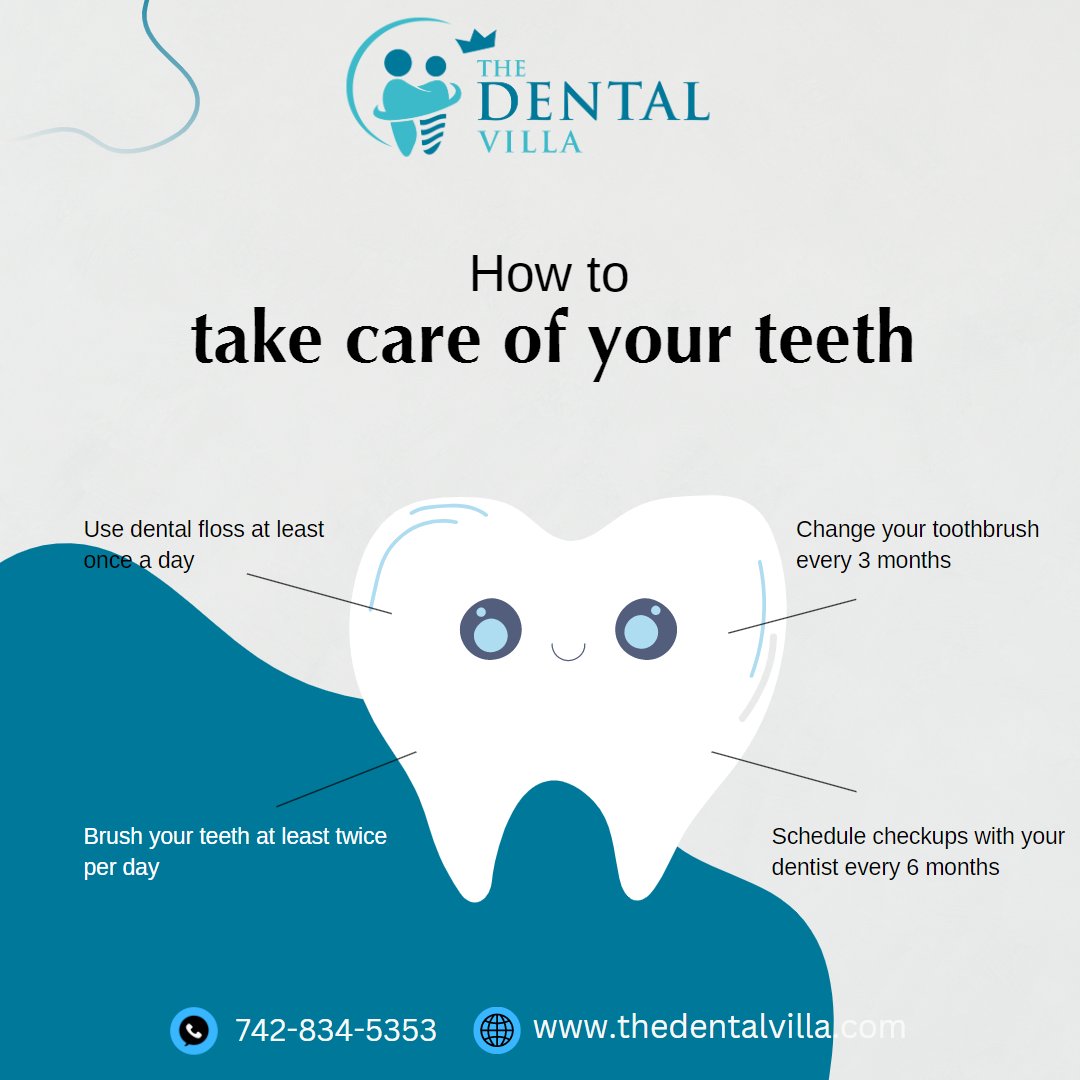 It's time to show off those pearly whites with these simple tips for taking care of your teeth: brush twice a day, floss daily, limit sugary drinks, and visit your dentist regularly. Your smile will thank you! 😁🦷
#thedentalvilla #dentalhealth #dentalhealthindia #dentalcareindia