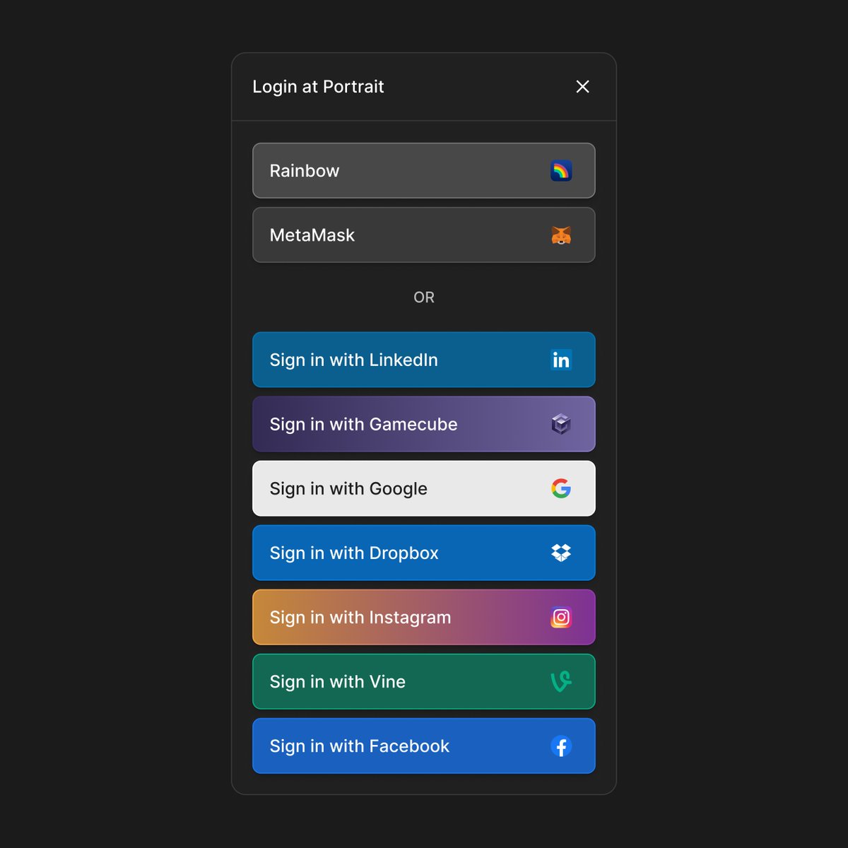 Today, we are taking Web3 login options to the next level with our latest addition: Web2 logins. This is truly groundbreaking. @rainbowdotme and @MetaMask are done for.