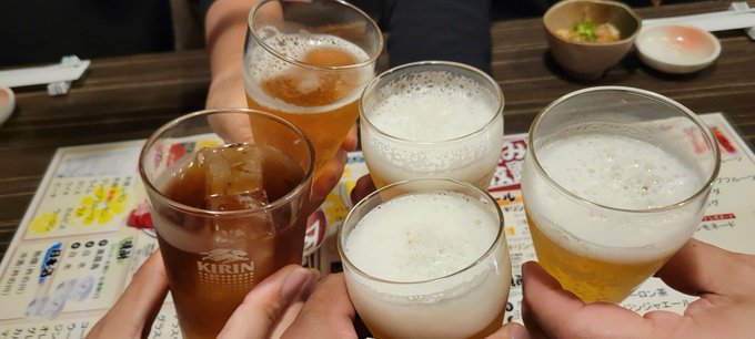 色づく世界の明日から交流会 参加メンバー乾杯🍻 