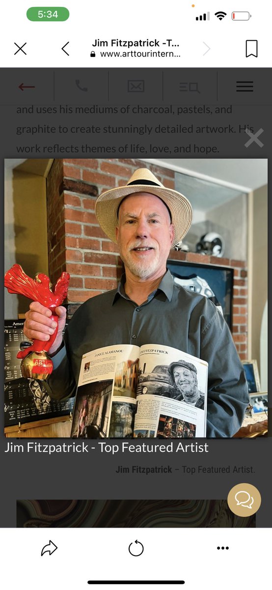 JimFitzartphoto's tweet image. Jim’s ATIM’s Top Featured Artist today! He thanks Viviana Puello Alan Grimandi  Yadira Roman &amp;amp; the rest of @ArtTourInternational Visit ArtTourInternational.com to read his story #vividartsnetwork #atimtop60master #Create4peace #jimfitzpatrick #hyperrealism #art #realisticdrawing