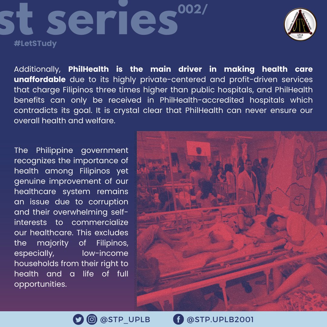 STP_UPLB's tweet photo. #LetSTudy: How Modern-Age Capitalism Affects Healthcare as a Fundamental Human Right in the lens of Social Technology

#LetSTudy #HealthforAll #WHO75 https://t.co/bZjfdebt1K