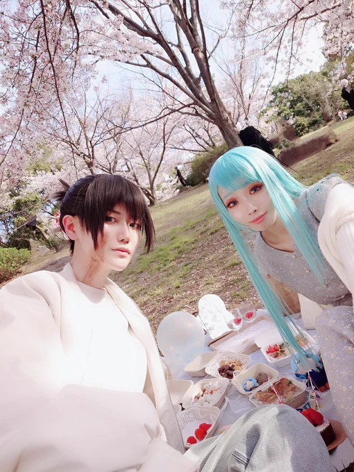 【cos!むたみわ※捏造】おしゃピクしてきた三輪霞:クロ() 