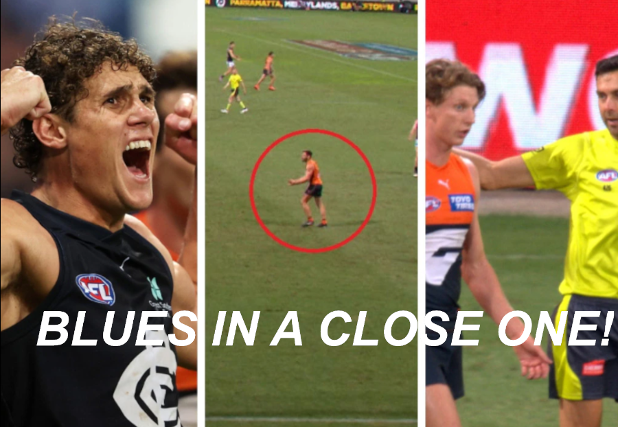 balloftruth_pod's tweet photo. #GIANTS V #BLUES REVIEW - Straight after the game watch here now -  https://t.co/IQWCtj0Jod 

#umpiring #aflumpires #afl #footy #carlton #bluebaggers #gws #giants #AFLGiantsBlues #cripps #curnow #docherty https://t.co/qr2gjXV62V