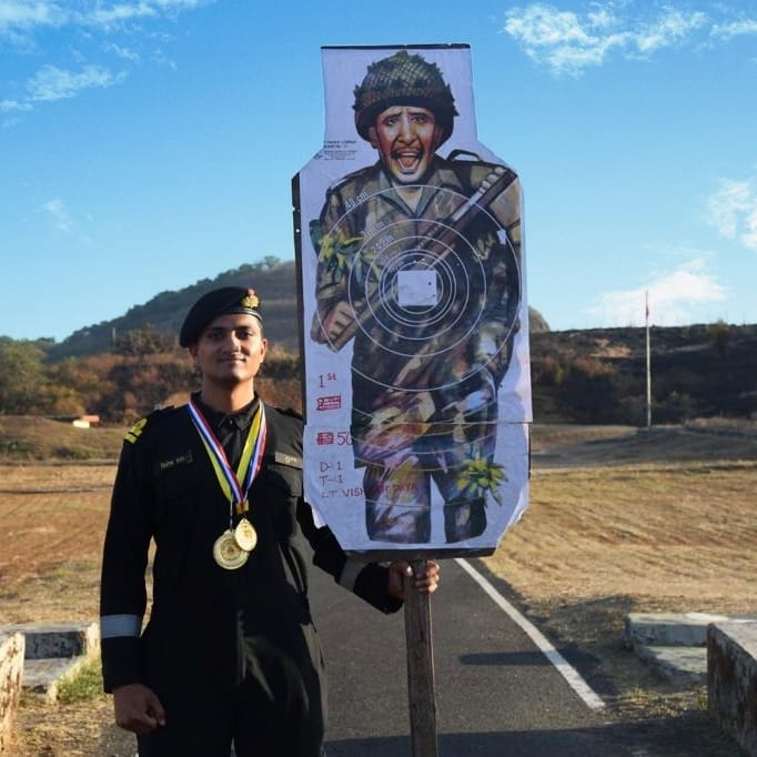 IN_INSShivaji's tweet photo. Congratulations to Lt Vishesh Daya for being Adjudged as the best shooter at the Shooting Championship @IN_INSShivaji.
#DutyHonourCourage
#KheloIndia
#StrongNavy https://t.co/USYz51Qas1