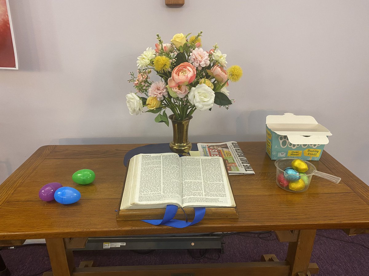 HGFSchool's tweet photo. Thank you Anthony for welcoming us and HGJS to the Baptist Church. We all had a wonderful morning! #easter2023 #easter #baptistchurch #community https://t.co/0TVZBf0bUP