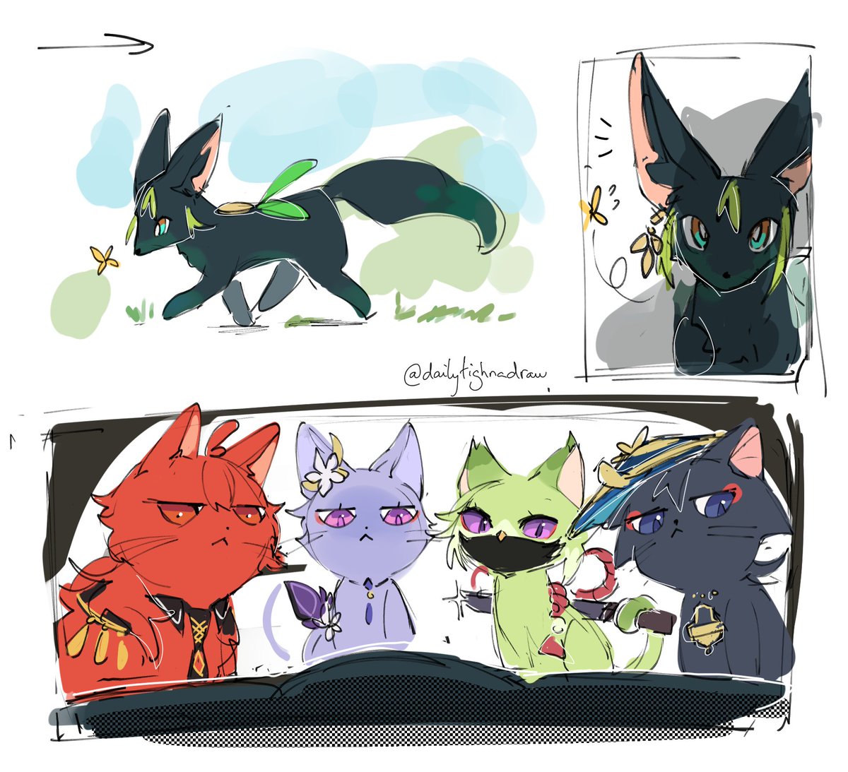 dailytighnadraw's tweet photo. Fennecnari trying to communicate

#Tighnari #Genshinimpact https://t.co/9cSWCssAlG