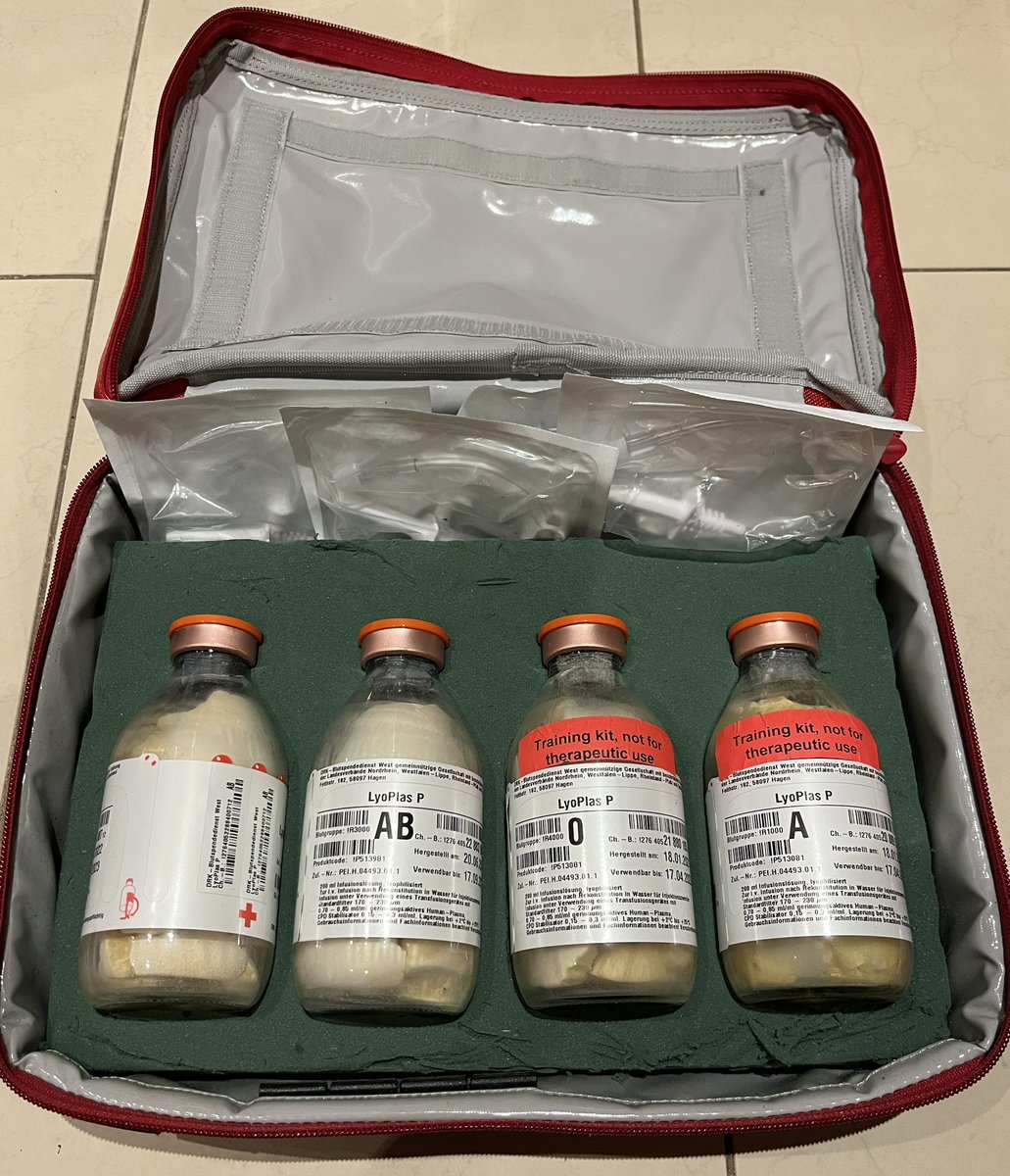 Bravo Medics (@bravomedics) on Twitter photo Currently trialling carrying powdered blood product (LyoPlas) to see if it’s feasible in our operating model. Sadly we’ve had to give our first transfusion to a critically injured patient. Thanks <a href="/BASICS_HQ/">BASICS_HQ</a> <a href="/FentonLtd/">Fenton Pharmaceuticals Ltd</a> <a href="/HelipadHELP/">HELP Appeal</a> <a href="/Bloodwarmer/">°MEQU</a> <a href="/NitespharmaL/">Nitespharma UK Limited</a> for making possible Currently trialling carrying powdered blood product (LyoPlas) to see if it’s feasible in our operating model. Sadly we’ve had to give our first transfusion to a critically injured patient. Thanks <a href="/BASICS_HQ/">BASICS_HQ</a> <a href="/FentonLtd/">Fenton Pharmaceuticals Ltd</a> <a href="/HelipadHELP/">HELP Appeal</a> <a href="/Bloodwarmer/">°MEQU</a> <a href="/NitespharmaL/">Nitespharma UK Limited</a> for making possible