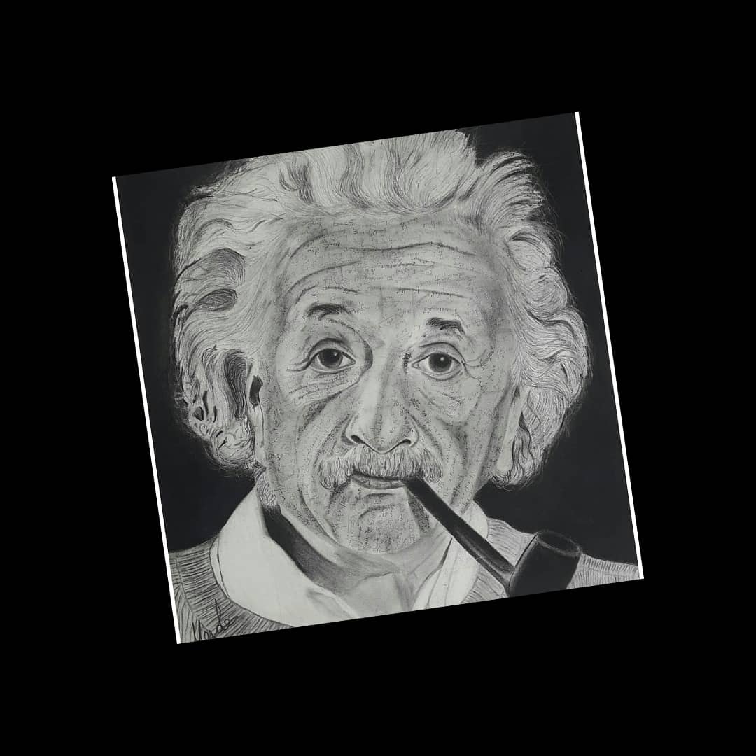 DavariMary's tweet photo. @AlbertEinstein 
My art🥰😍 https://t.co/5tXEbldEHh