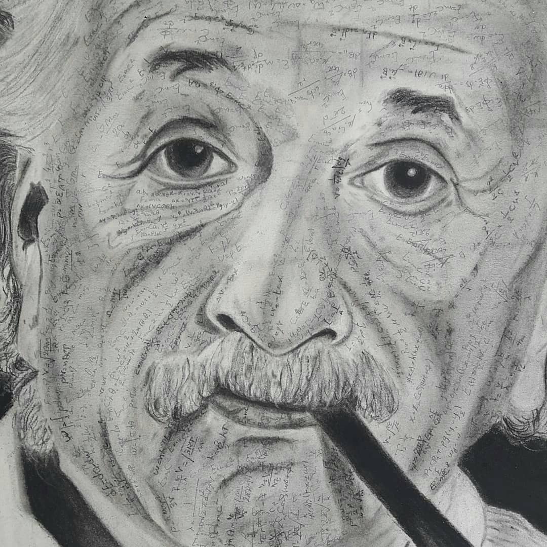 DavariMary's tweet photo. @AlbertEinstein 
My art🥰😍 https://t.co/5tXEbldEHh