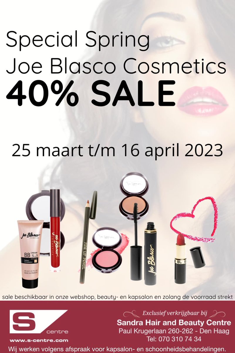 SandraHBC's tweet photo. Speciale Lente 40% SALE Joe Blasco Cosmetics! https://t.co/Oem2Xh4FKZ