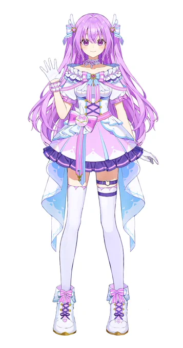今日1日VTuber(気分)になってました!キービジュアルもどきとLive2用立ち絵です出したかったもの全部出せて満足ありがとうございました〜!! 