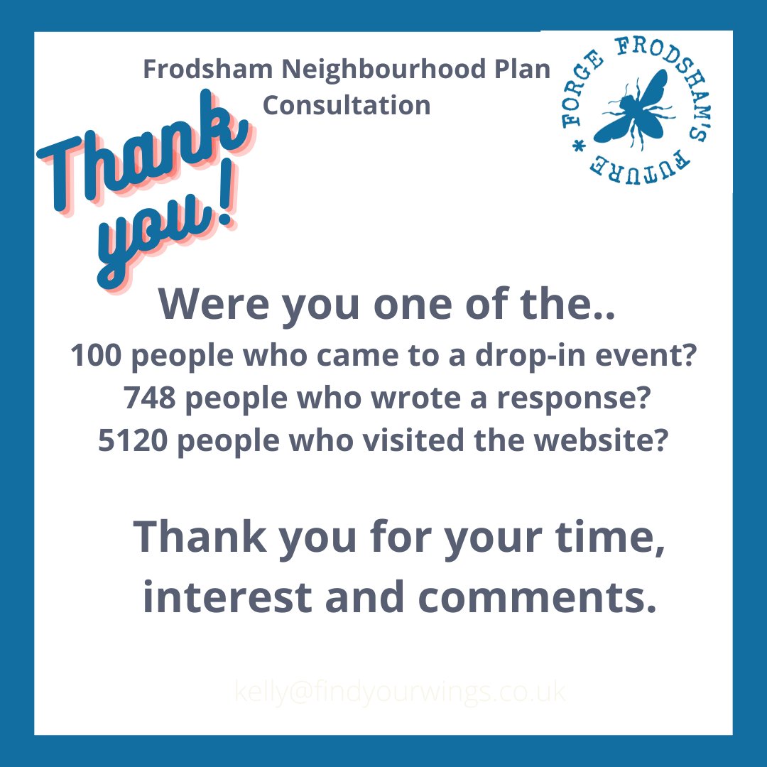 #thankyou #frodshamneighbourhoodplan #forgefrodshamsfuture
Were you one of 748 who submitted a written comment on the neighbourhood plan? Thank you to everyone, all your comments are valued. To see the full results and what's next, visit the website: frodshamplan.org.uk/images/docsand…
