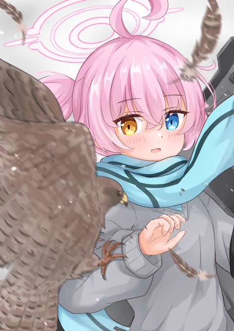 二年生ホシノちゃんにハヤブサをプレゼントしたかった… #ブルアカ 