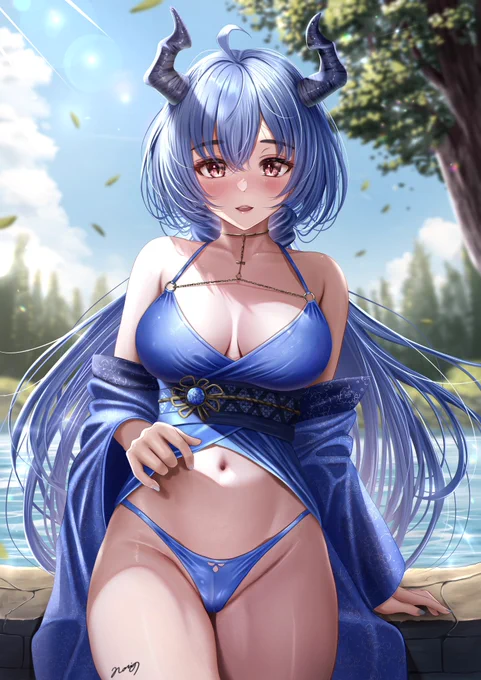 オリジナル角娘(No.4/9)青葉【AOBA】です今後登場する時は可愛がってください#角娘九姉妹 