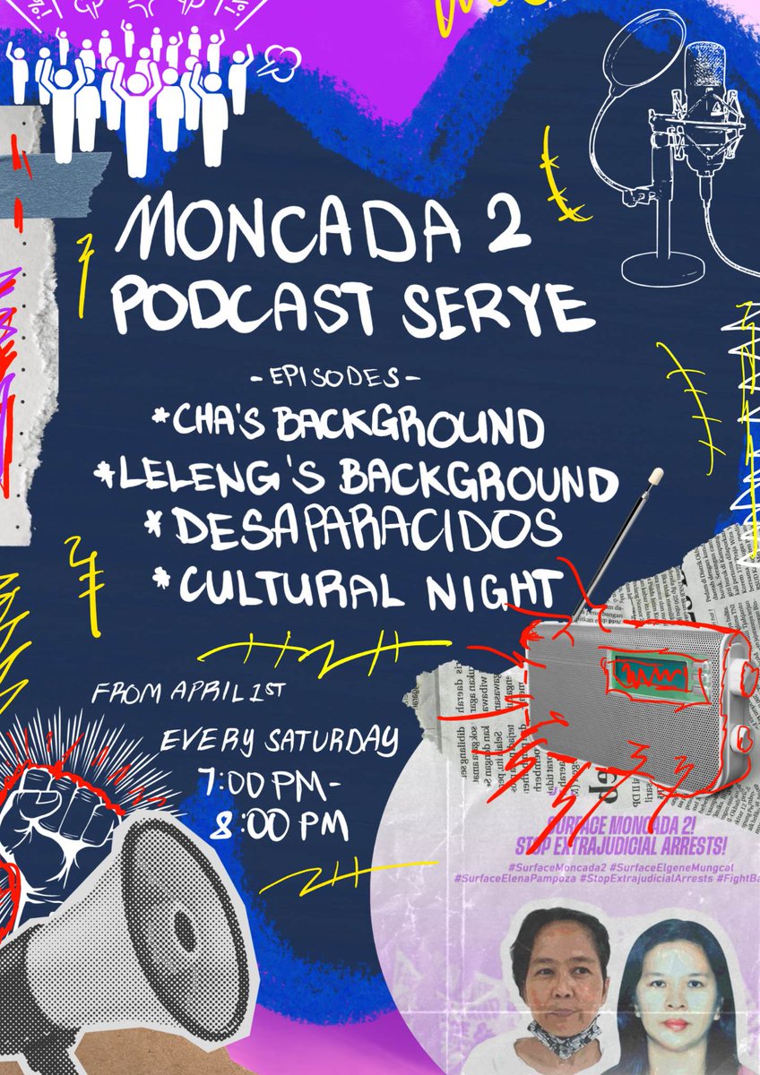 MONCADA 2 PODCAST SERYE

Halinaʼt palalimin pa ang mga kwento at ugatin ang mga pangyayari kina Cha at Leleng. Muling sumubaybay sa mga susunod na kabanata ng Sa Pagitan ng Dalamhati at Pag-asa.

#SurfaceMoncada2