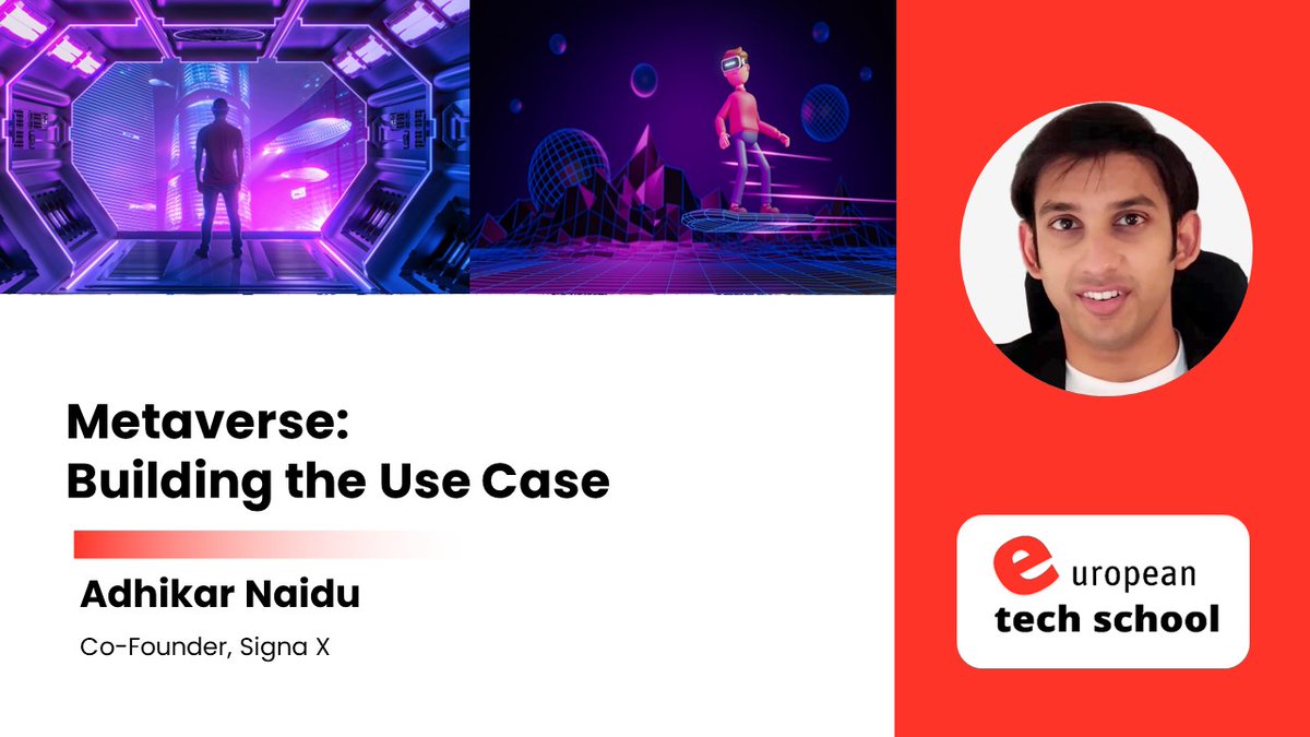 Signa X co-founder Adhikar Naidu recently spoke at the European Tech School session as a guest speaker, covering metaverse and building use cases!

#Web3 #Blockchain #Metaverse