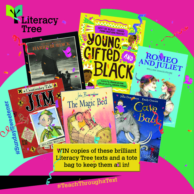 🌟It's Sunday and time for our #SundaySweetener again! Win this selection of Literacy Tree texts for yourself or your school! 
🌟RT and tag a friend for an extra entry. Make sure you are following!

Winner announced after 9pm.

#bookgiveaway #giveaway #TeachThroughaText