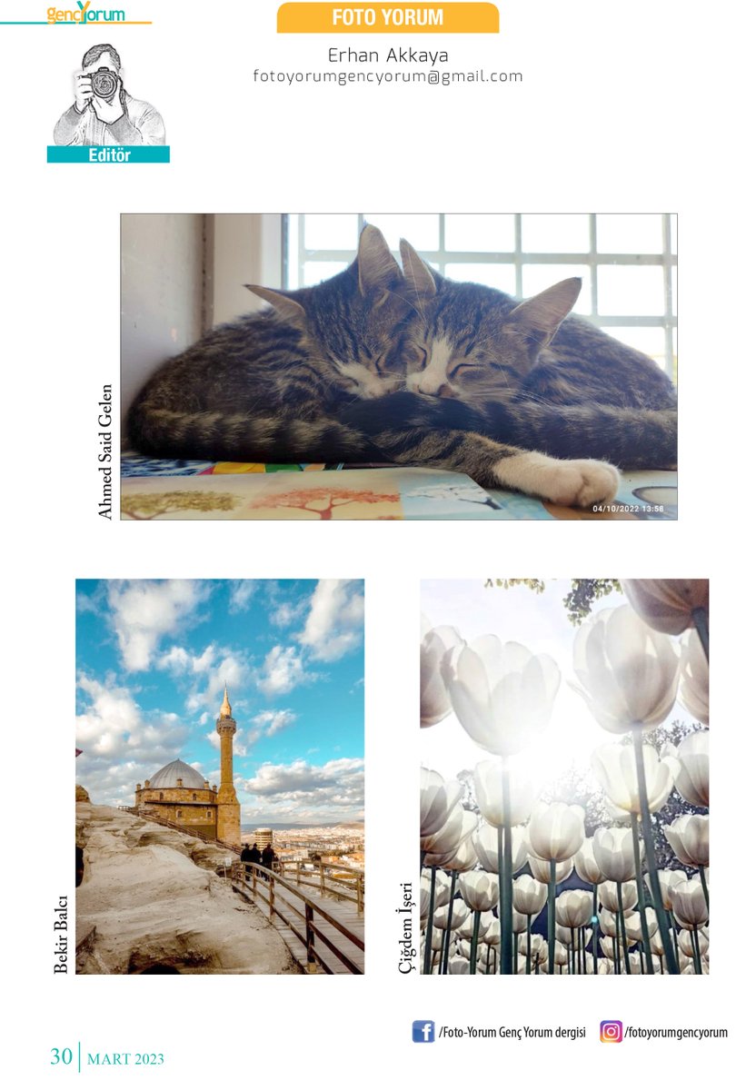 fotoyorum_gy's tweet photo. Merhaba arkadaşlar,  Genç Yorum dergisi Mart ayı Fotoyorum sayfası... 
Yayınlanmasını istediğiniz fotoğrafları ve görüşlerinizi  fotoyorumgencyorum@gmail.com adresinden iletebilirsiniz. 
#fotoyorumgencyorum #fotoğrafçı #photography #görsel #dergi #gençlik #genç #youth #magazine https://t.co/OBYsCVMqXo
