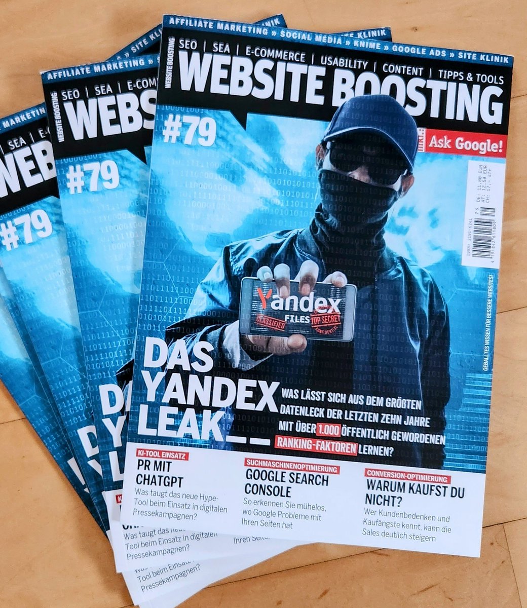 Die neue #WebsiteBoosting ist eben aus der Druckerei gekommen und auf dem Weg zu allen Abonennten. Wieder spannende Themen drin - Viel Spaß beim Lesen!