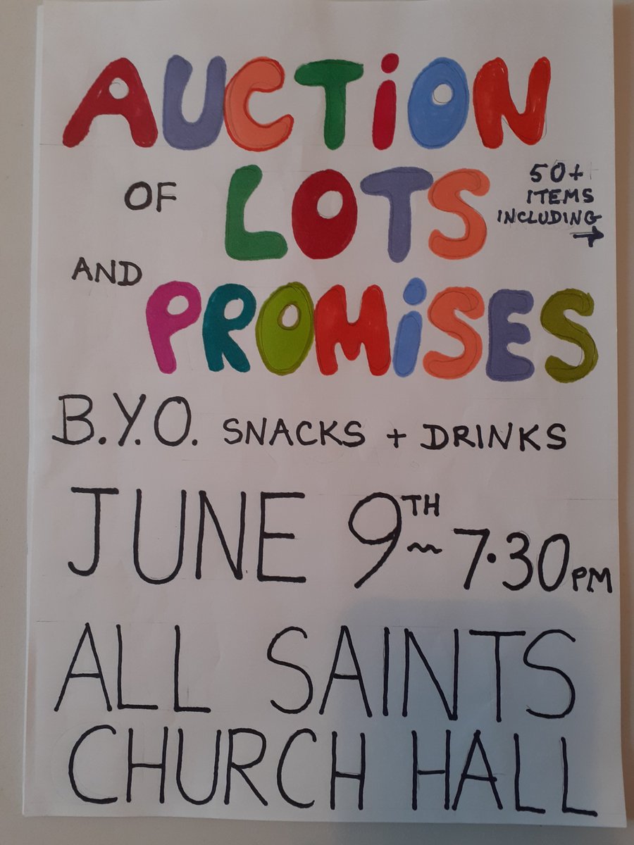 ChatHelping's tweet image. **FRIDAY 9 JUNE 7.30PM** Hessle Church Hall
 @AllSaintsHessle 
We have an exciting collection of items and promises to auction off in aid of the Tower Appeal. Bring your own drinks and snacks! Please share this far and wide, and we hope to see you there!